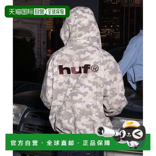 日本直邮HUF 男女同款 全棉连帽夹克外套 26F_JK8【付后1h可退】