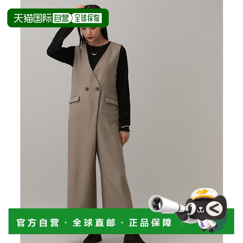 1h可退 日本直邮MATINEE LINE 女装 宽松I型 落感垂顺 宽腿背带裤