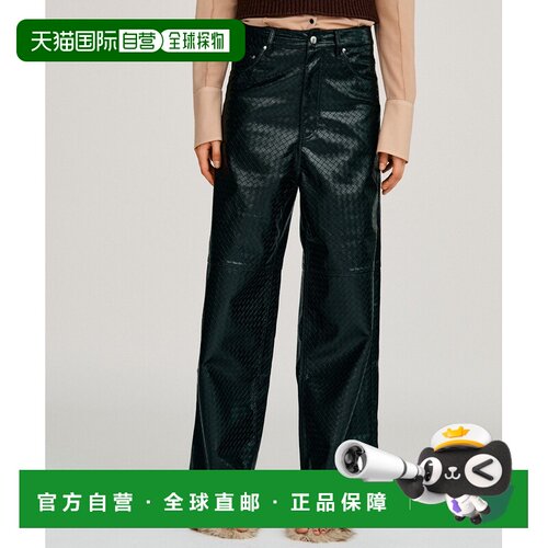 日本直邮PRANK PROJECT 女装 仿皮网纹直筒裤 31262支付后1h可退