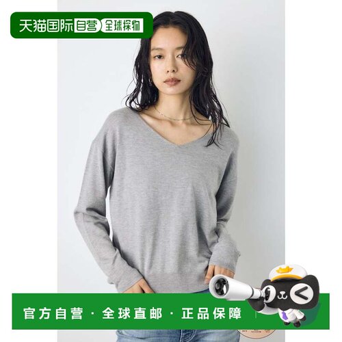 日本直邮MOUSSY 两穿高领针织衫 灰褐色