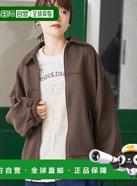 1h可退 日本直邮COEN 女装 仿麂皮宽松夹克 半拉链侧袋设计 76606