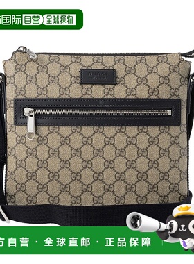 日本直邮 GG Supreme 肩背信使包 [779865 K5RLN 9769] 米色/黑色