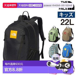 日本直邮The North Face 儿童背包日用背包22 升A4/B4 容量NMJ723