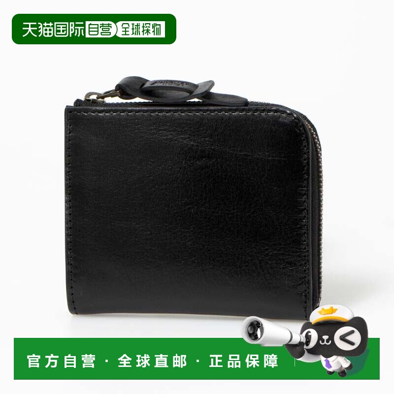 日本直邮意大利皮革 L型钱包 黑色收纳袋