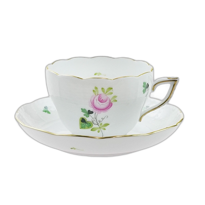 日本直邮Herend海兰德赫伦匈牙利手绘维也纳玫瑰 简式茶杯730