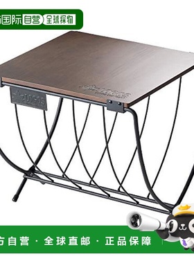 【日本直邮】LOGOS 宽木柴架木质桌 81064183 天板:棕色 脚:黑色