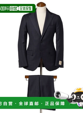 日本直邮CARLO BARBERA 男士 羊毛窗格纹单西套装 24170372015