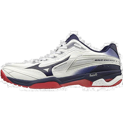 【日本直邮】Mizuno美津浓 网球鞋 OC 白色x藏青x红色 22.5cm 2E