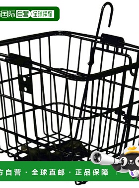 【日本直邮】鹿牌Offle 一键式前置及折叠车用篮子 黑色 Y-5155