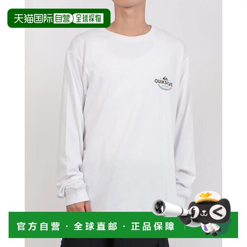 日本直邮QUIKSILVER TYPED OUT LT 白色 长袖卫衣内搭