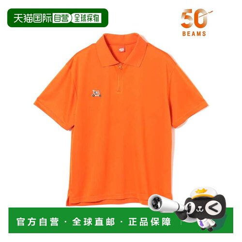 日本直邮Jain Golf 男装 橙色拉链POLO衫 8202071【付后1h可退】