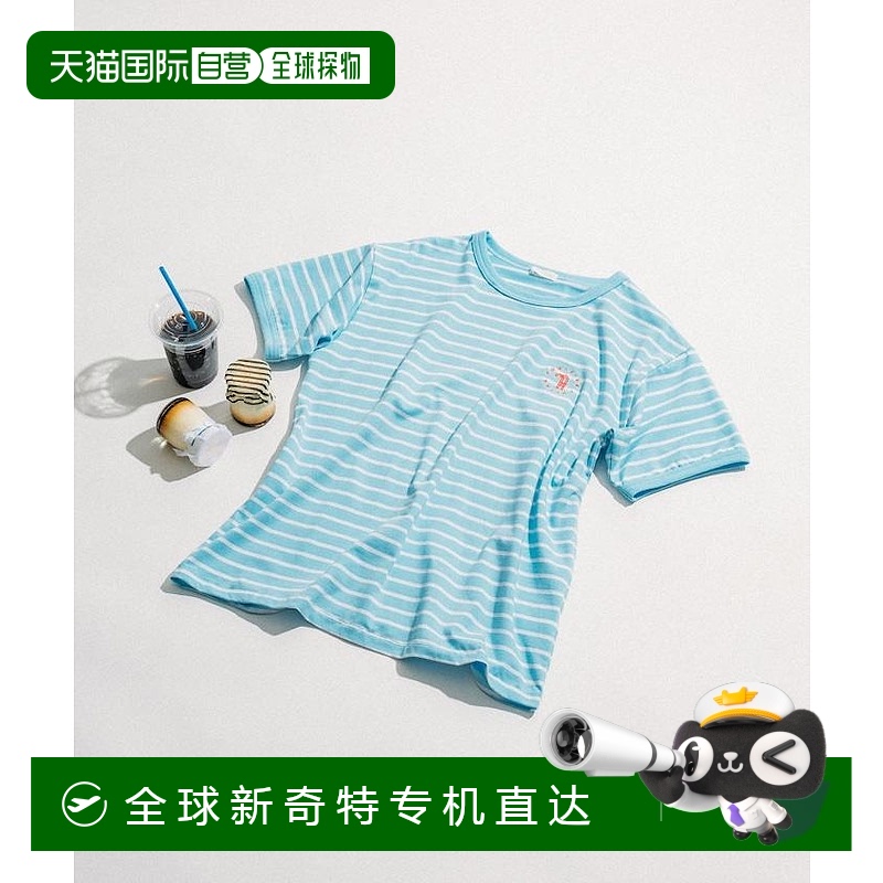 1h可退 日本直邮FREAK'S STORE 男女同款 2025春夏 刺绣装饰条纹T