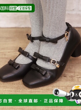 1h可退 日本直邮axes femme POETIQUE 女士 方头三丝带低跟鞋 日