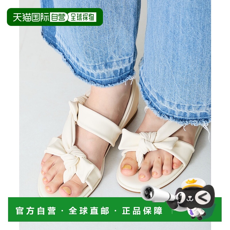 1h可退 日本直邮ORiental TRaffic 女士软面料蝴蝶结平底凉鞋 512