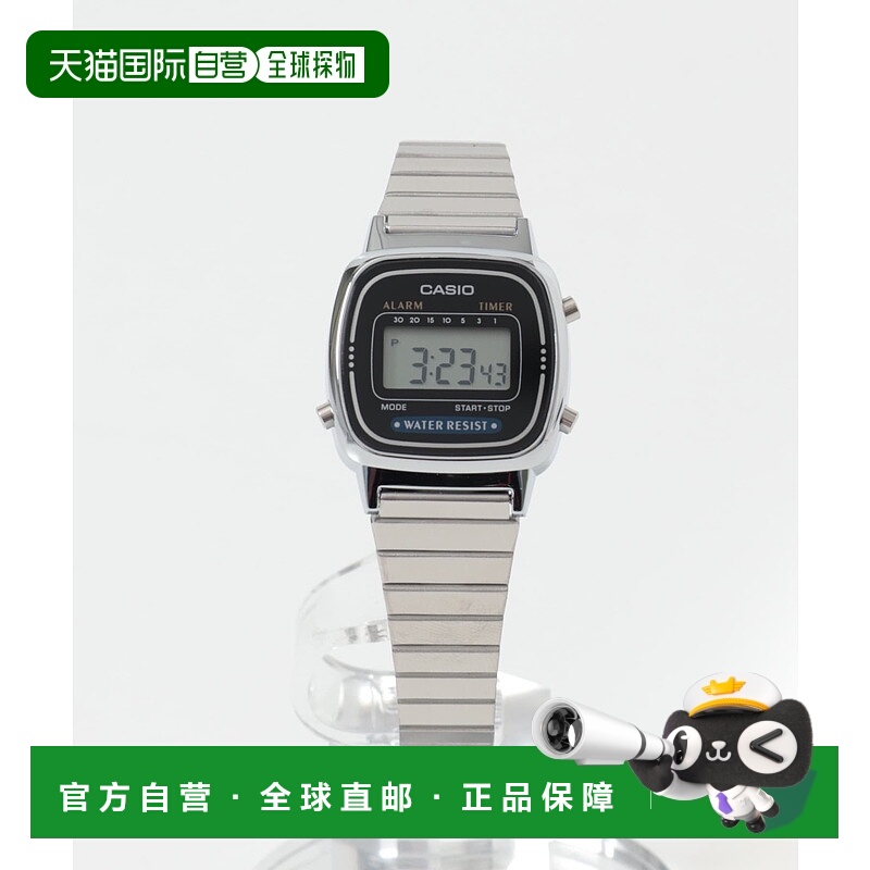 1h可退 日本直邮卡西欧 CASIO 女士金属方型数字腕表 DWA4LA670WA