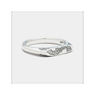 日本直邮日潮 agete 阿卡朵 银戒指(S)银色情侣戒精致刻字