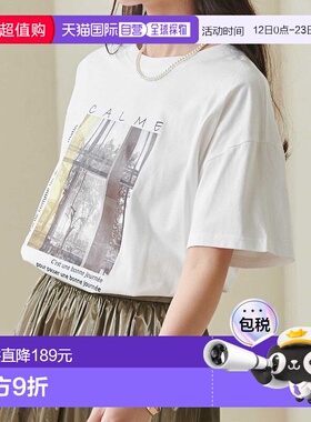 日本直邮RANAN  logo印花T恤 [R05096EW014201]短袖