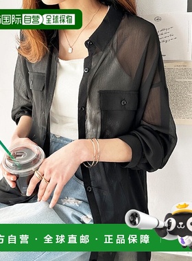 日本直邮GeeRA 大码透明感杨柳衬衫 R04609EW14110