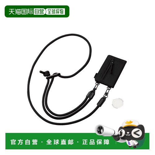 【日本直邮】ELECOM手机肩带带卡套可拆6mm P-STSDCDR06BK