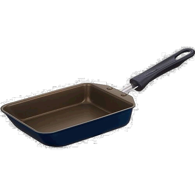 【日本直邮】Thermos膳魔师 玉子烧方锅13cm 燃气/蓝KFI-013E NVY