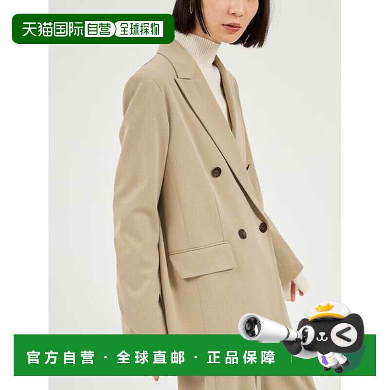 1h可退 日本直邮emmi 女士 宽松双排扣西装外套 斜襟设计 13WFJ26