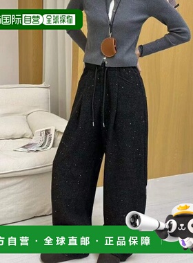 日本直邮WEGO 女装 宽松直筒运动裤 亮片设计 DF26SP12L0002