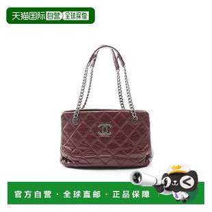 日本直邮中古Chanel香奈儿女包B级9新tote bag托特包牛皮托特包红