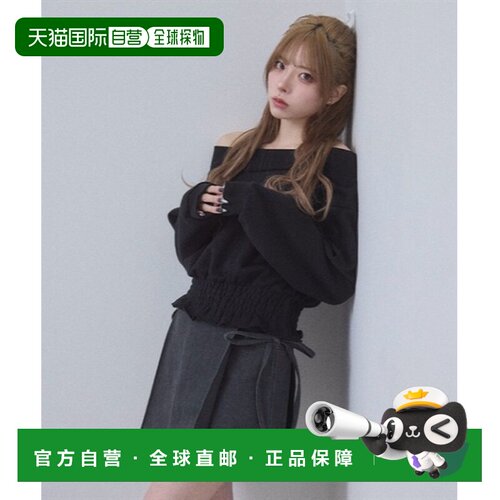 1h可退 日本直邮FickleBebe 女士丹宁蝴蝶结百褶裙 DR271X09FB