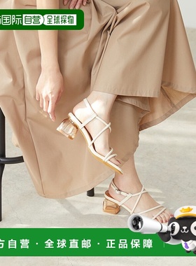 日本直邮Menue 透明跟带扣凉鞋单鞋 ME8623BW02429