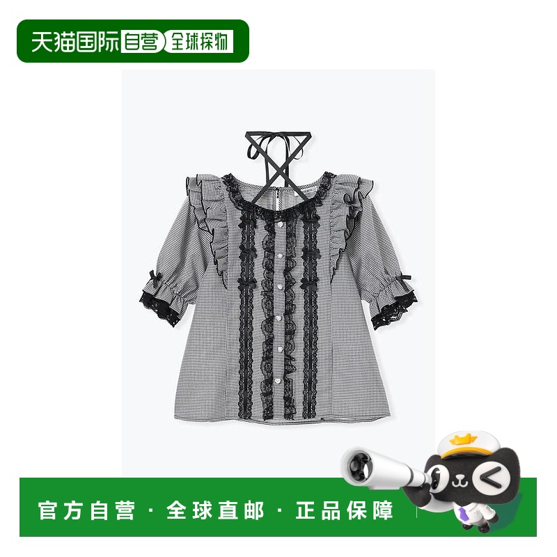 日本直邮日潮 NOEMIE 多彩丝带颈链荷叶边衬衫 25590049016蕾丝