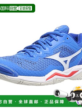 【日本直邮】美津浓 手球球鞋蓝色 x 白色 x 红色 24.0cm 2E X1GA