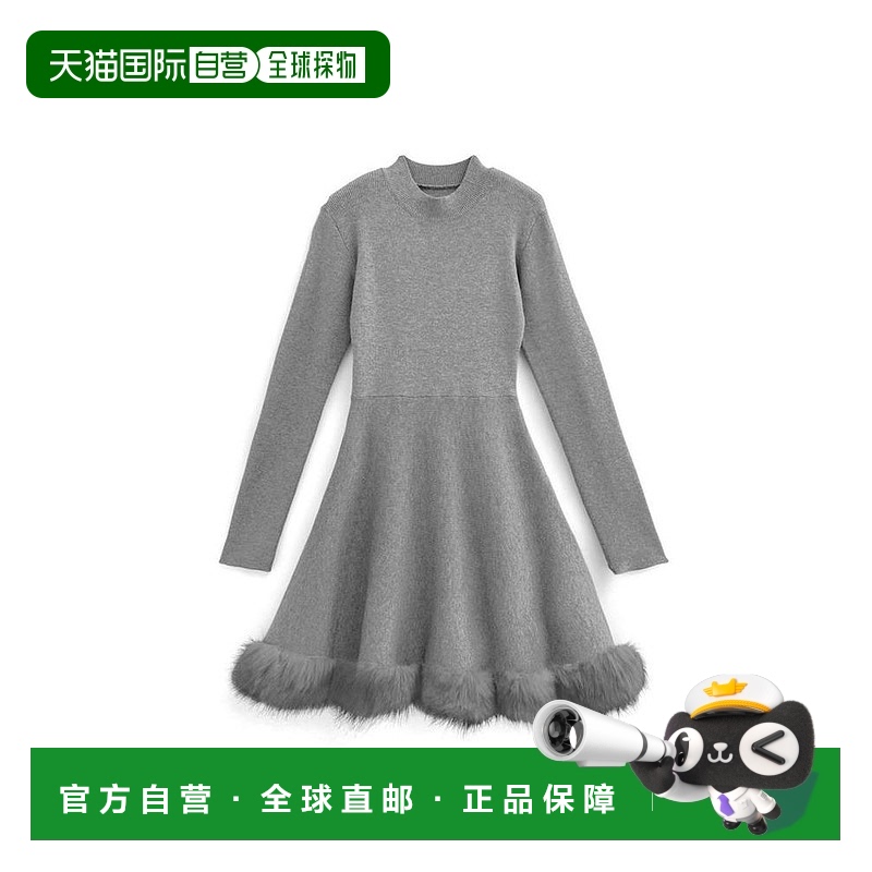 日本直邮日潮 GRL 紫罗兰毛绒迷你连衣裙 tu1432修身针织裙子