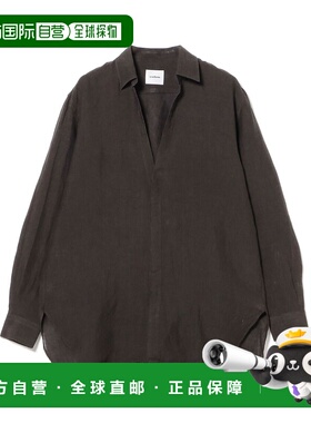 1h可退 日本直邮:colon 女士 宽松落肩 天然亚麻衬衫 比翼前开设