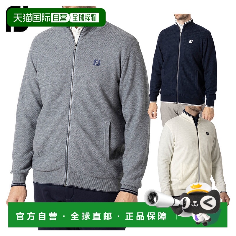 日本直邮FootJoy 男士高尔夫毛衣带防风衬里全拉链长袖“FJ-F24-M