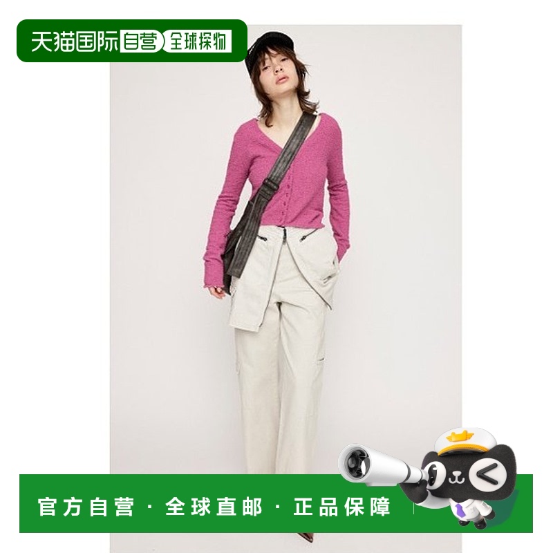 1h可退 日本直邮SLY 2024春夏新款女士斜缝设计直筒裤 030HSY1110