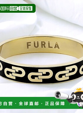 日本直邮FURLA ARCH BANGLE L尺寸不锈钢FJ0124BTL黑金配饰