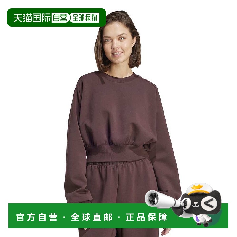 日本直邮adidas 女士柔软宽松圆领运动衫 [KLI03-JW5072]上衣