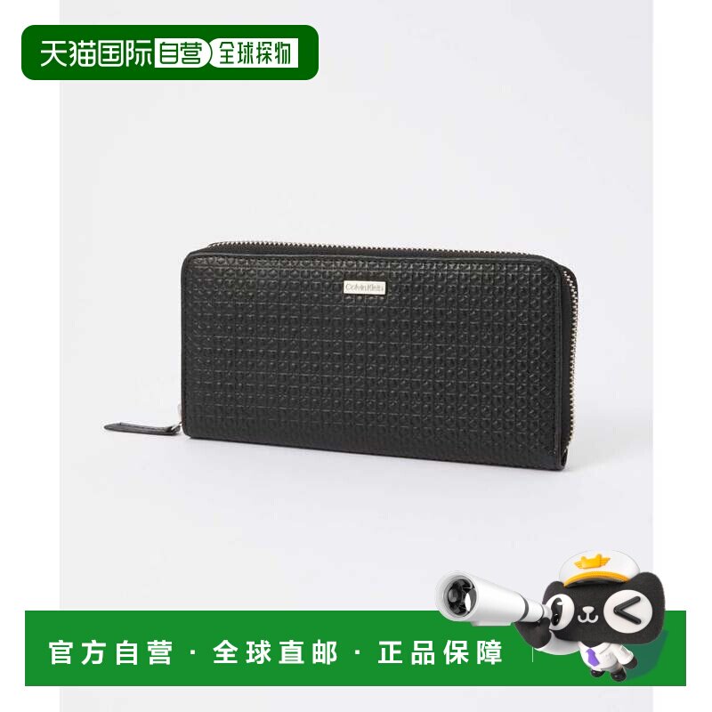 日本直邮Calvin Klein 长款拉链钱包 男士 黑色 31CK190002