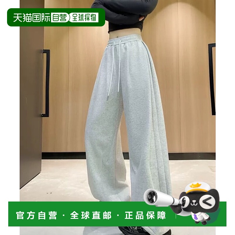 1h可退 日本直邮EIZZ 女士宽松抽绳 卫裤 高腰显腿长设计 DEZ153