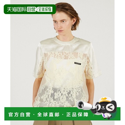 日本直邮PRANK PROJECT 女装 宽松蕾丝拼接T恤 半透明设计 312613