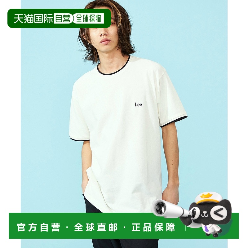1h可退 日本直邮Lee 男女同款鹿仔纹条纹T恤 LT32000001纯棉