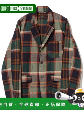 1h可退 日本直邮Engineered Garments男装 宽松版型格纹外套 半高