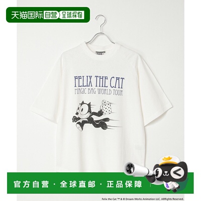 1h可退 日本直邮VENCE EXCHANGE男士全棉复古拉格兰T恤双面印花宽