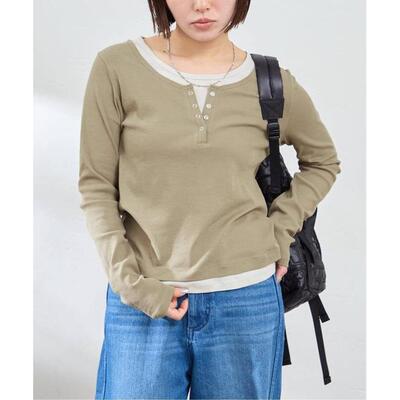 日本直邮U by SPICK&SPAN 仿两件式 纱布罗纹 上衣