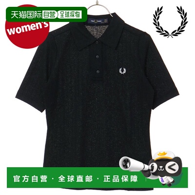 日本直邮Fred Perry 女士透视罗纹 Polo衫 [G2168-102 SS26] 短袖