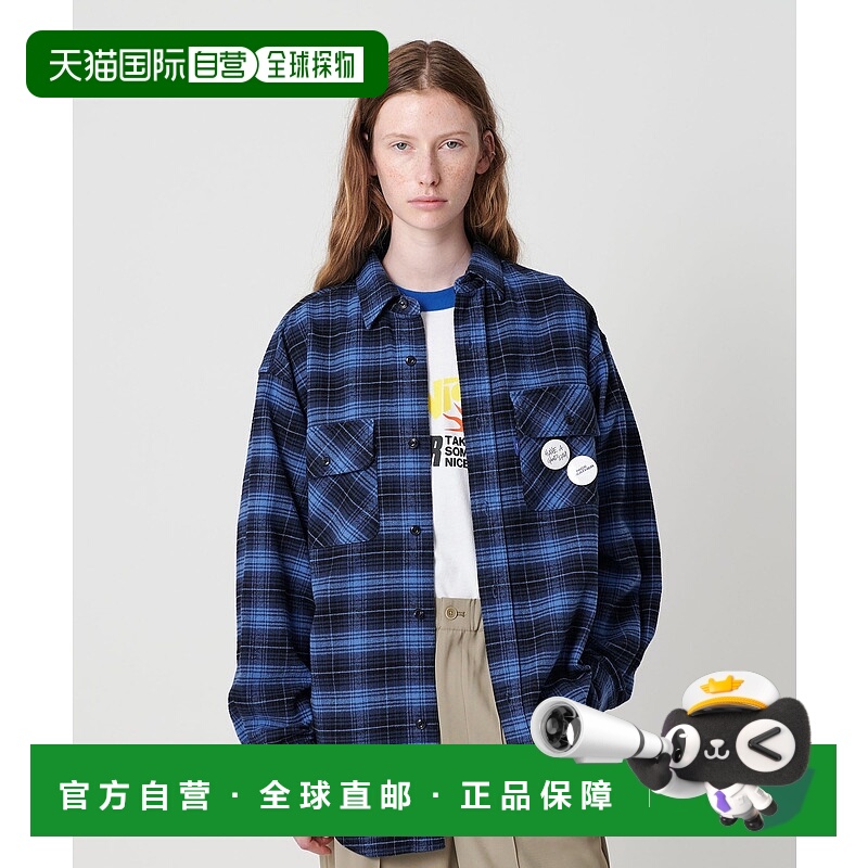 1h可退 日本直邮NICE WEATHER 男女同款 宽松版型 全棉法兰绒格子