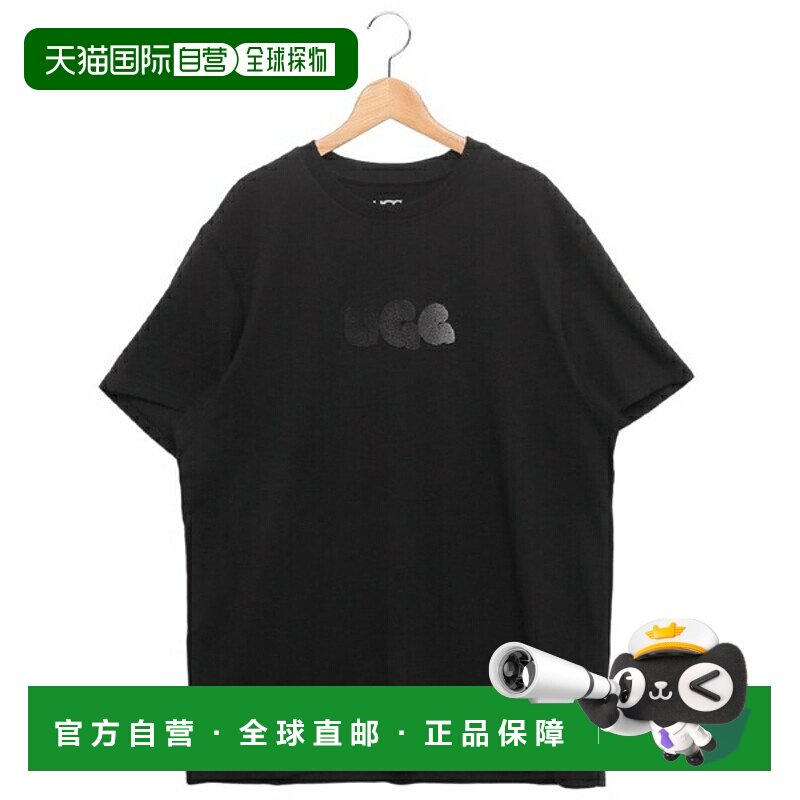 日本直邮UGG 泡泡标志 T恤黑色女士1168480TARR