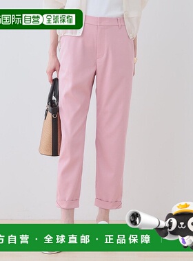 日本直邮INDIVI 可水洗高弹力绸缎锥形九分裤 IN1249EW071229