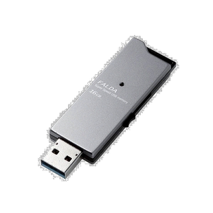 【日本直邮】宜丽客ELECOM U盘16GB USB3.0 MF-DAU3016GBK黑色