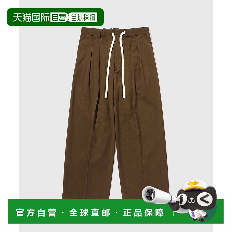 1h可退 日本直邮Adam et Rope' 男女同款 2褶 宽直筒 松紧腰设计